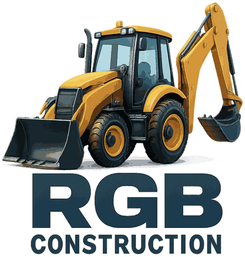 RGB Construction backhoe logo